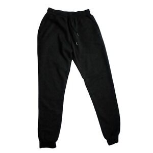 SHEIN Kids Black Jogger Sweatpants Drawstring Waist Size S Solid Casual Pants